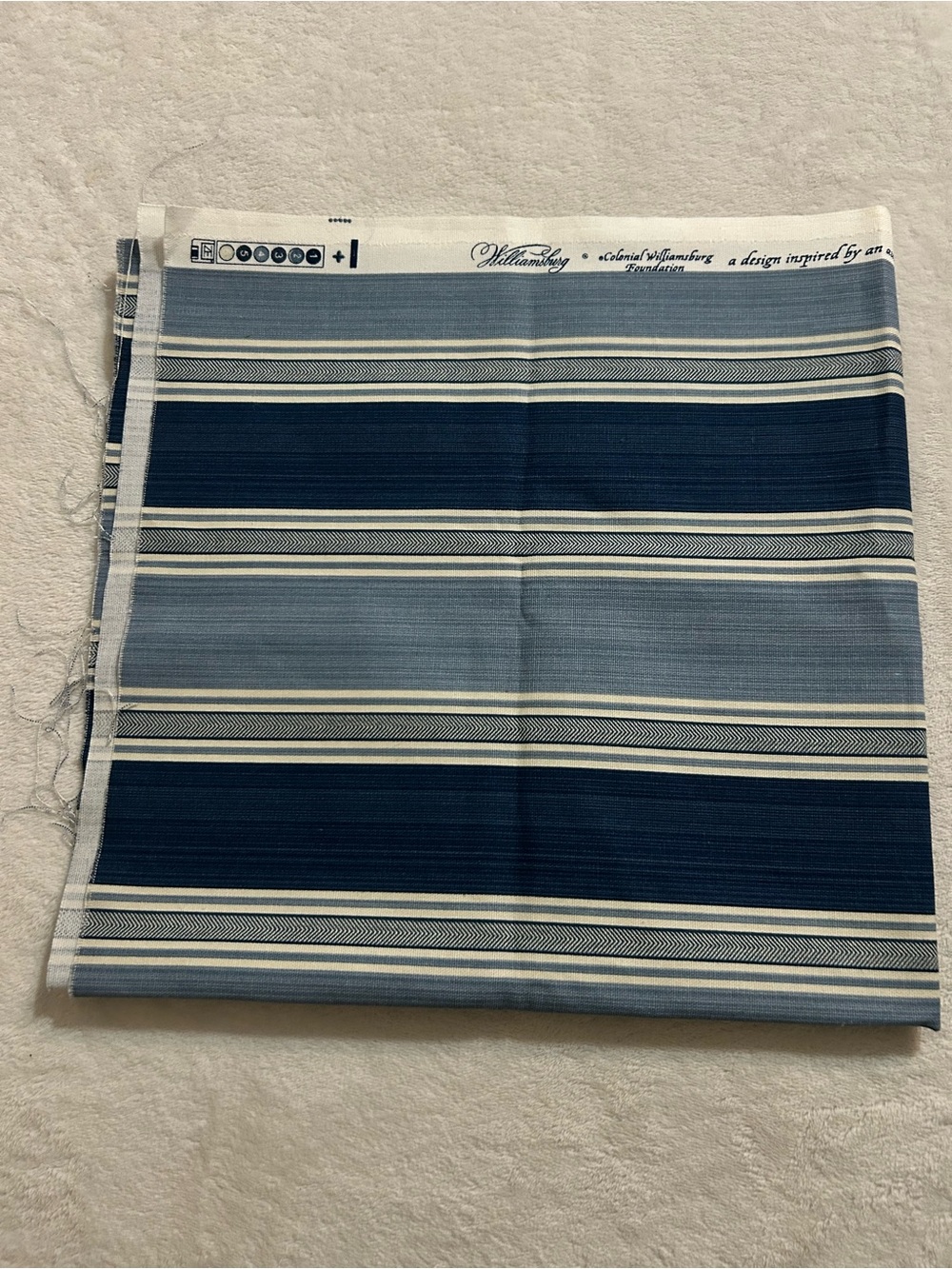 Colonial Williamsburg Spotswood Stripe fabric 100% cotton